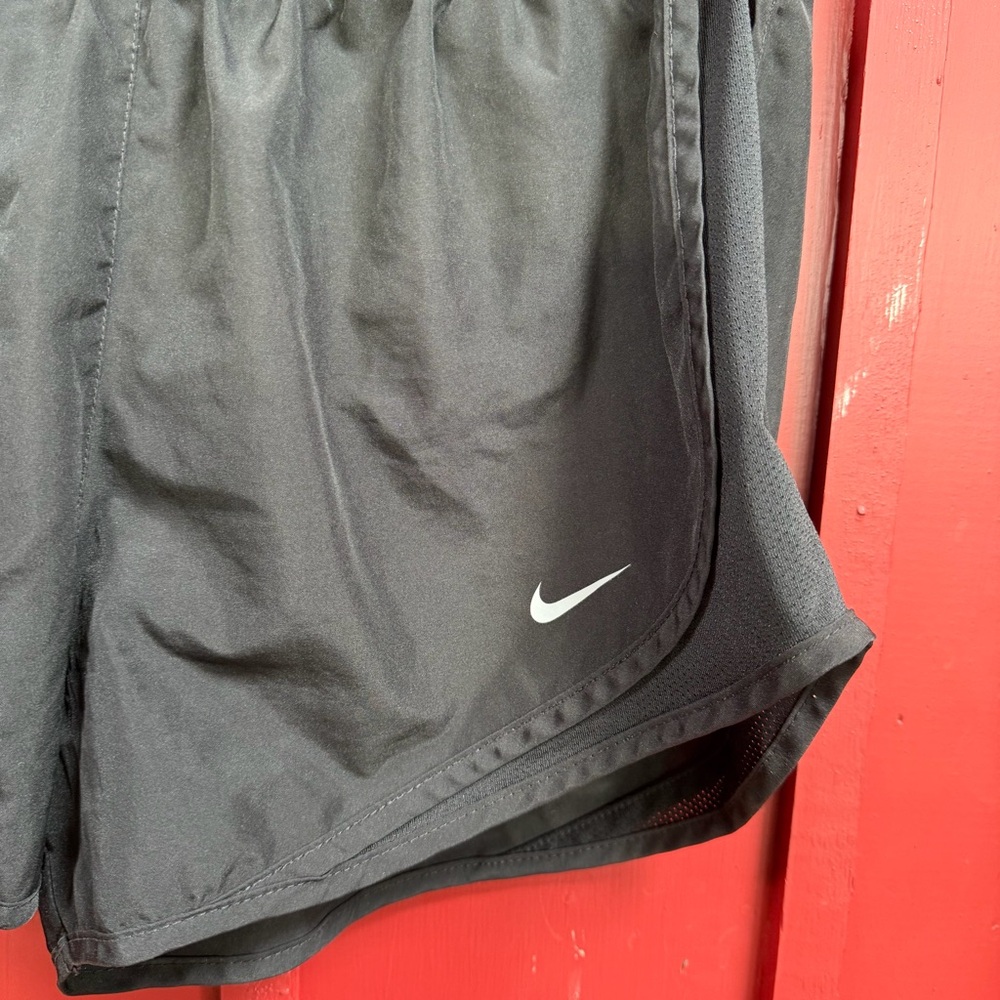 Nike Black Women's Athletic Running Shorts with Swoosh Logo - Picture 3 of 5